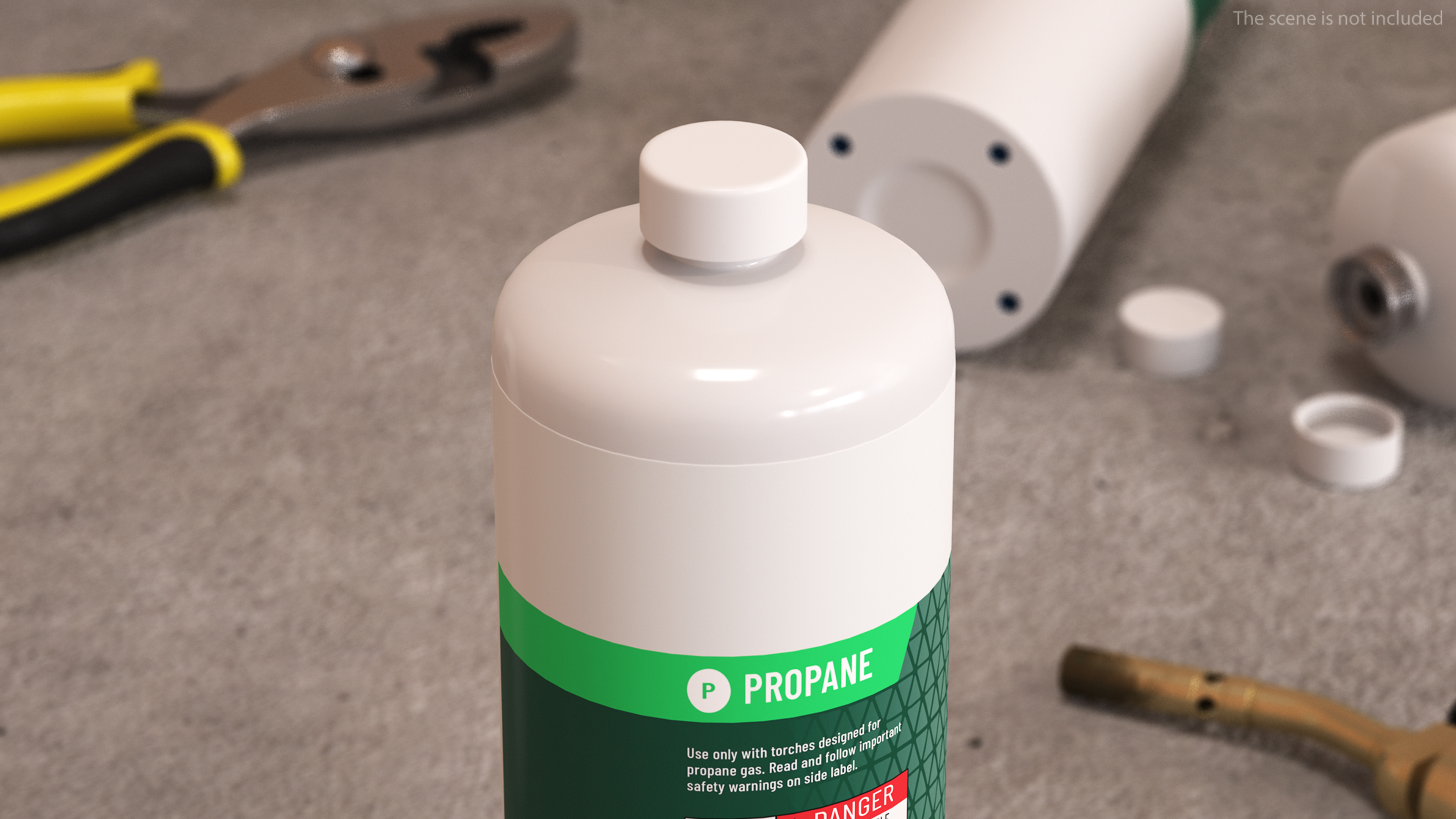 Hand Torch Propane Fuel Cylinder 3D