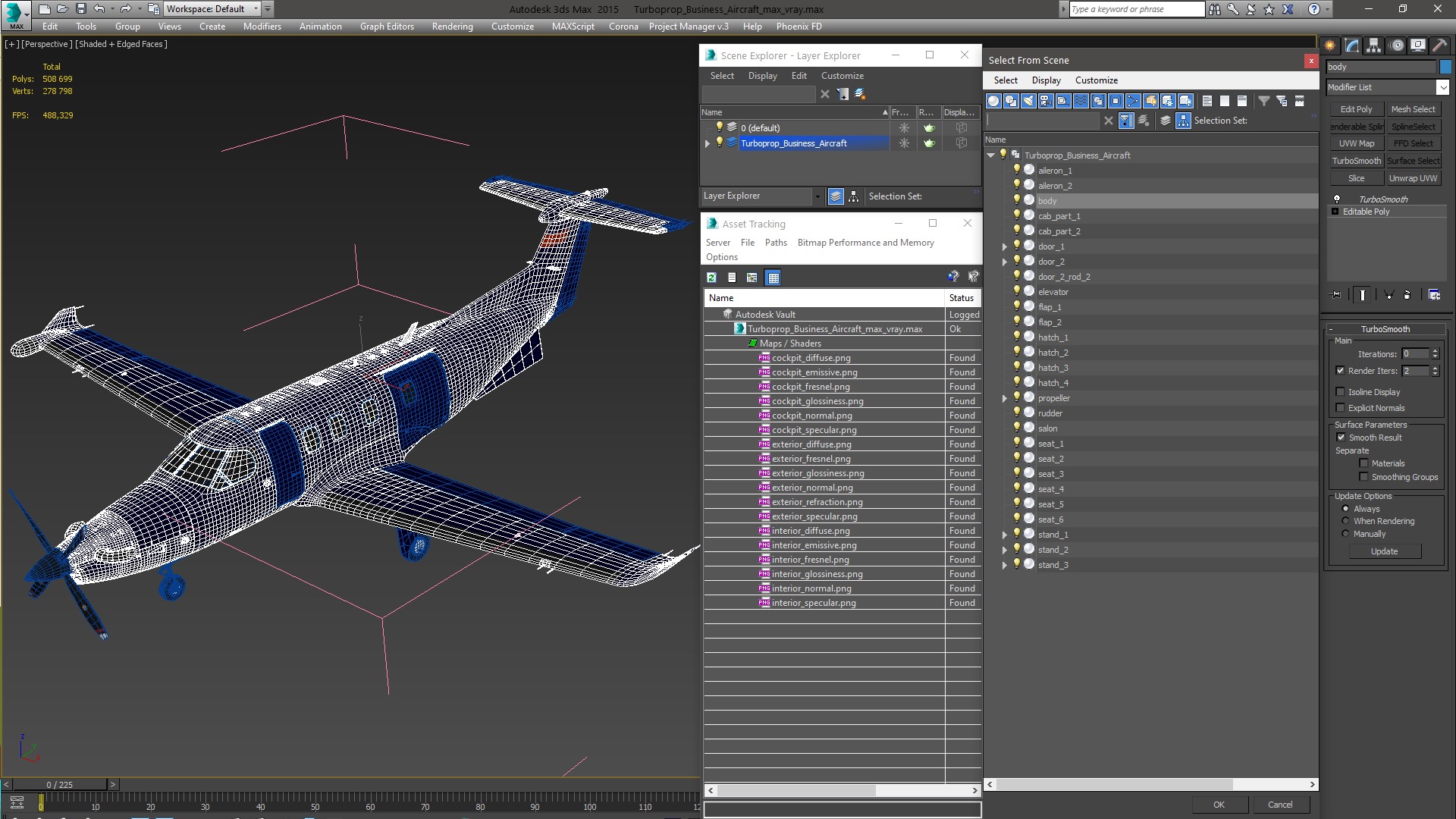 Turboprop Business Aircraft 3D