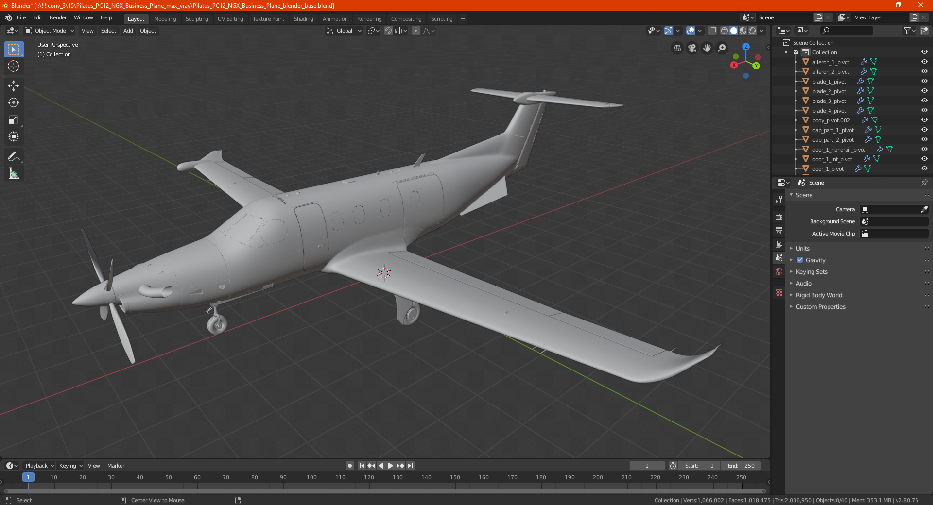 Turboprop Business Aircraft 3D