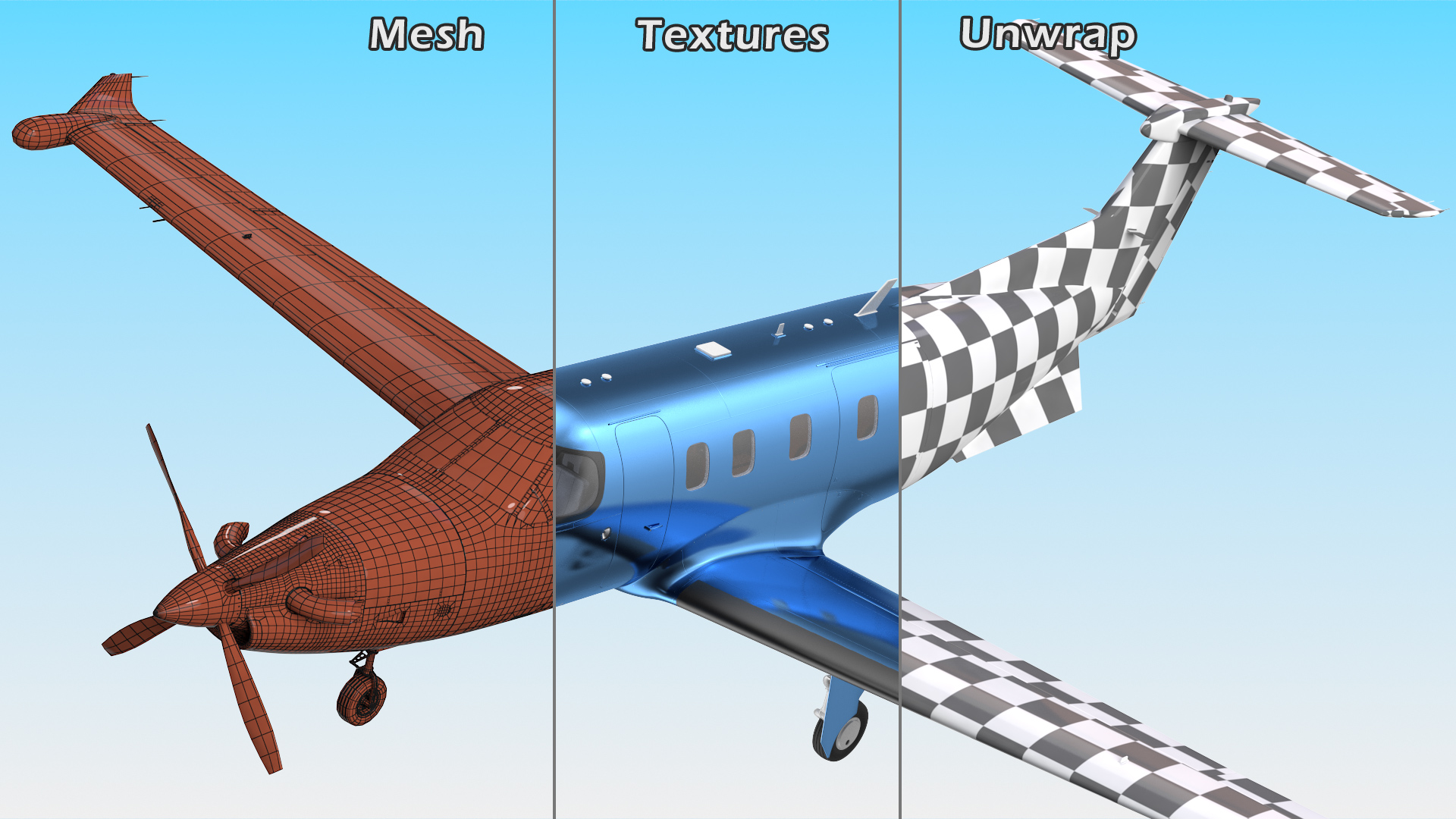 Turboprop Business Aircraft 3D