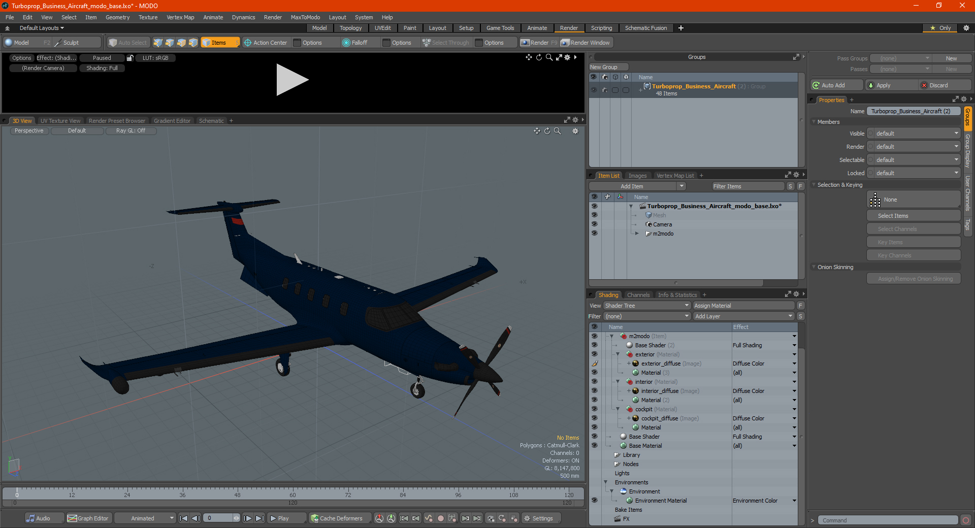Turboprop Business Aircraft 3D