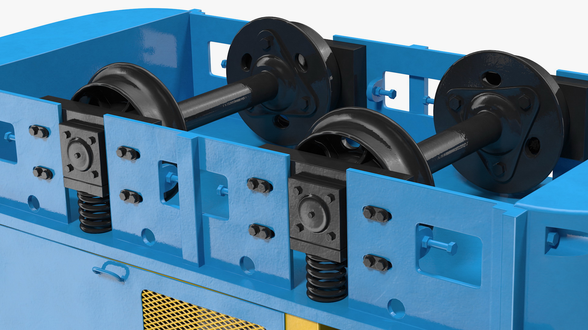 3D model Mining Locomotive with Minecart on Railway Section