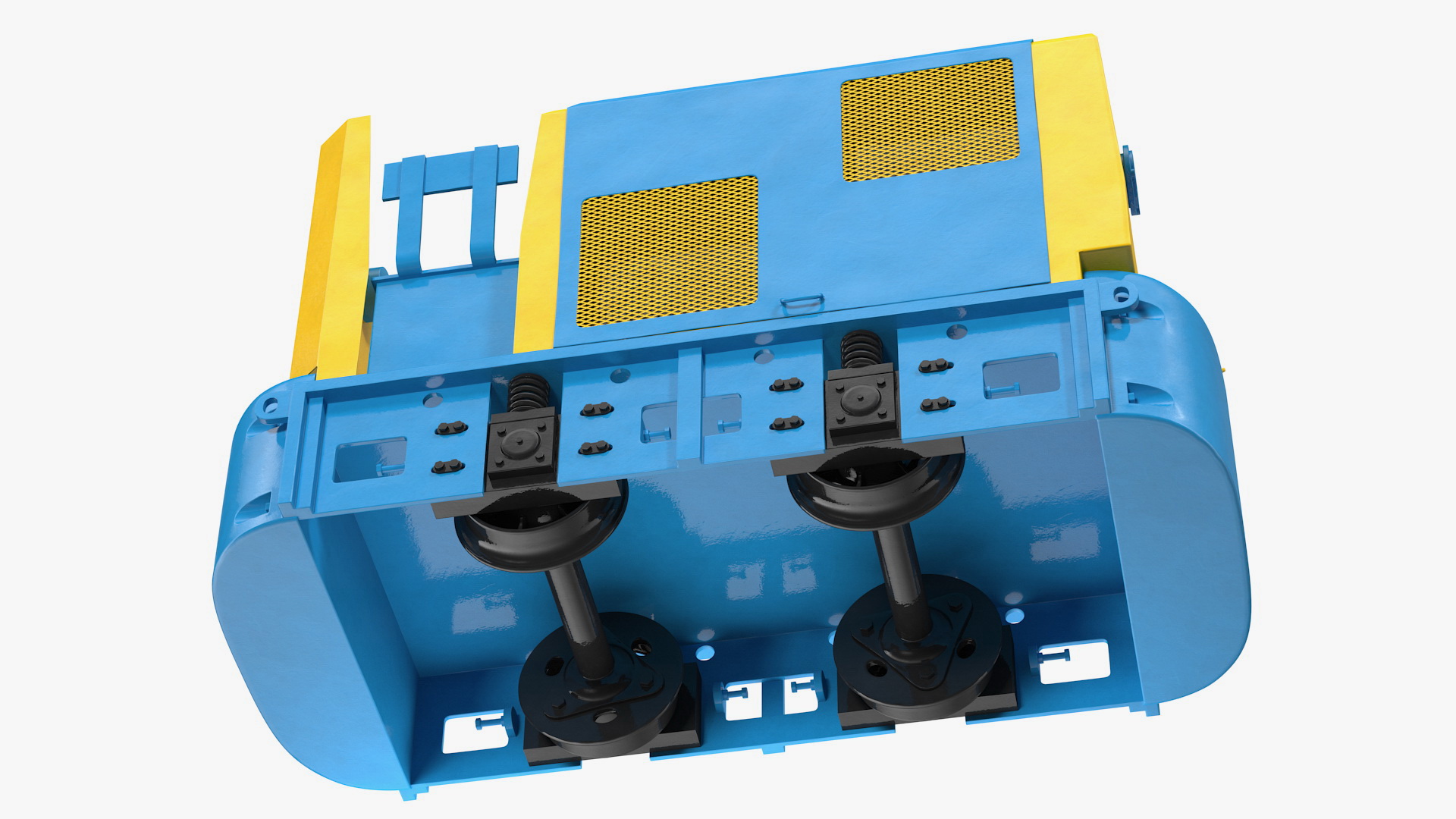 3D model Mining Locomotive with Minecart on Railway Section