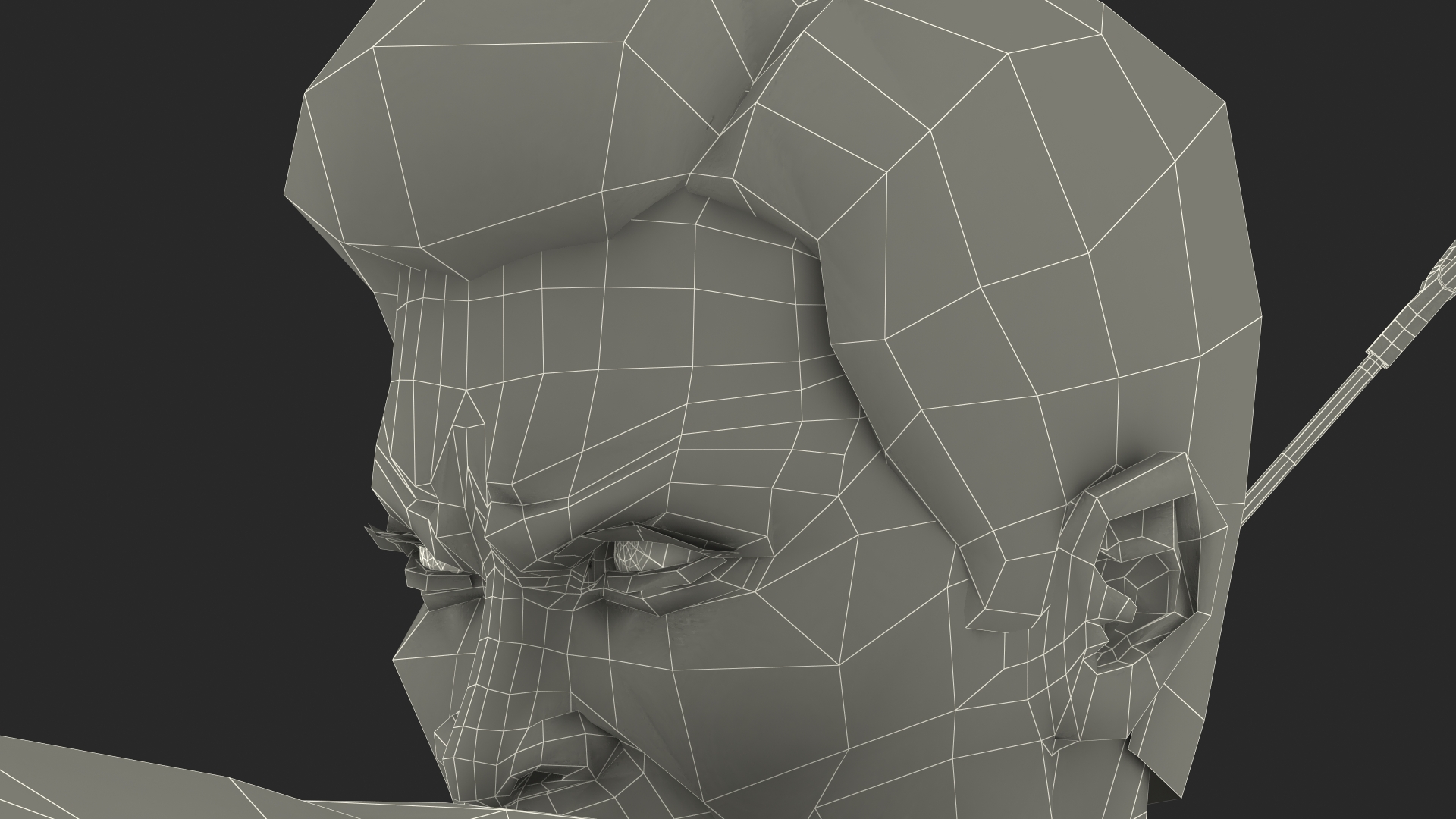 Asian Man with Badminton Racket Playing Pose 3D model