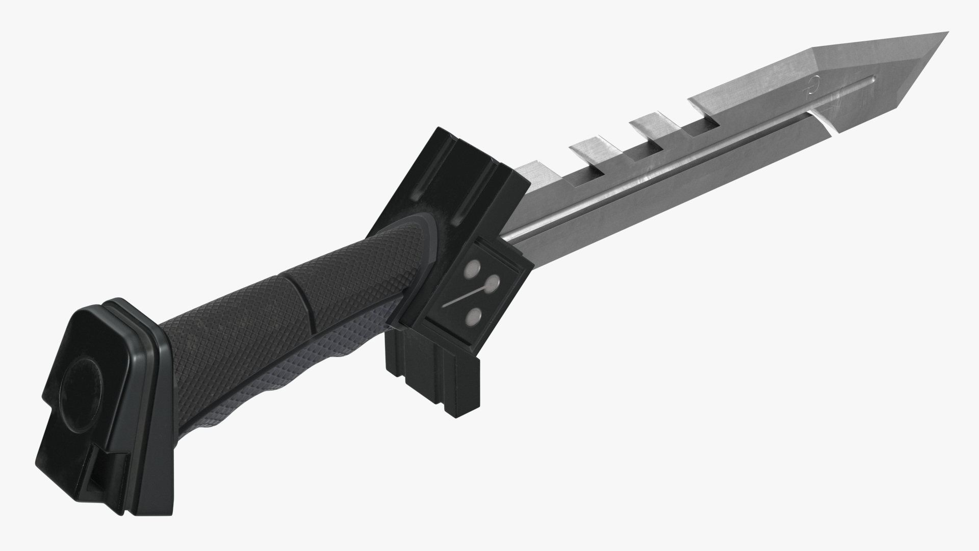 Futuristic Hunter Knife Black 3D model