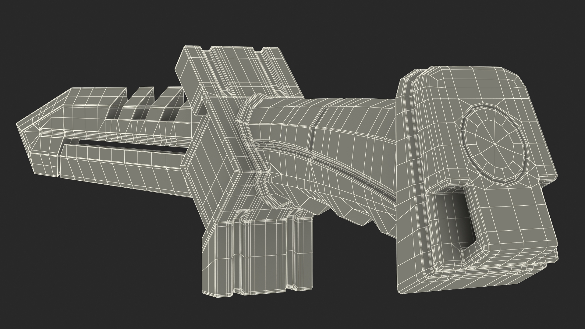Futuristic Hunter Knife Black 3D model