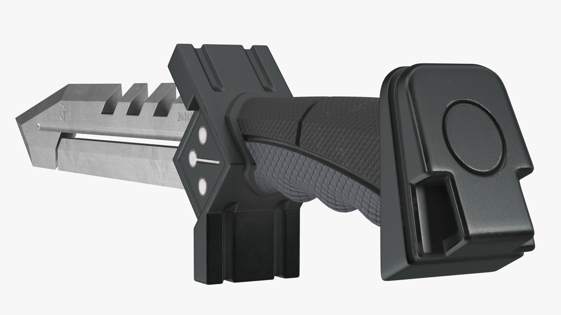 Futuristic Hunter Knife Black 3D model