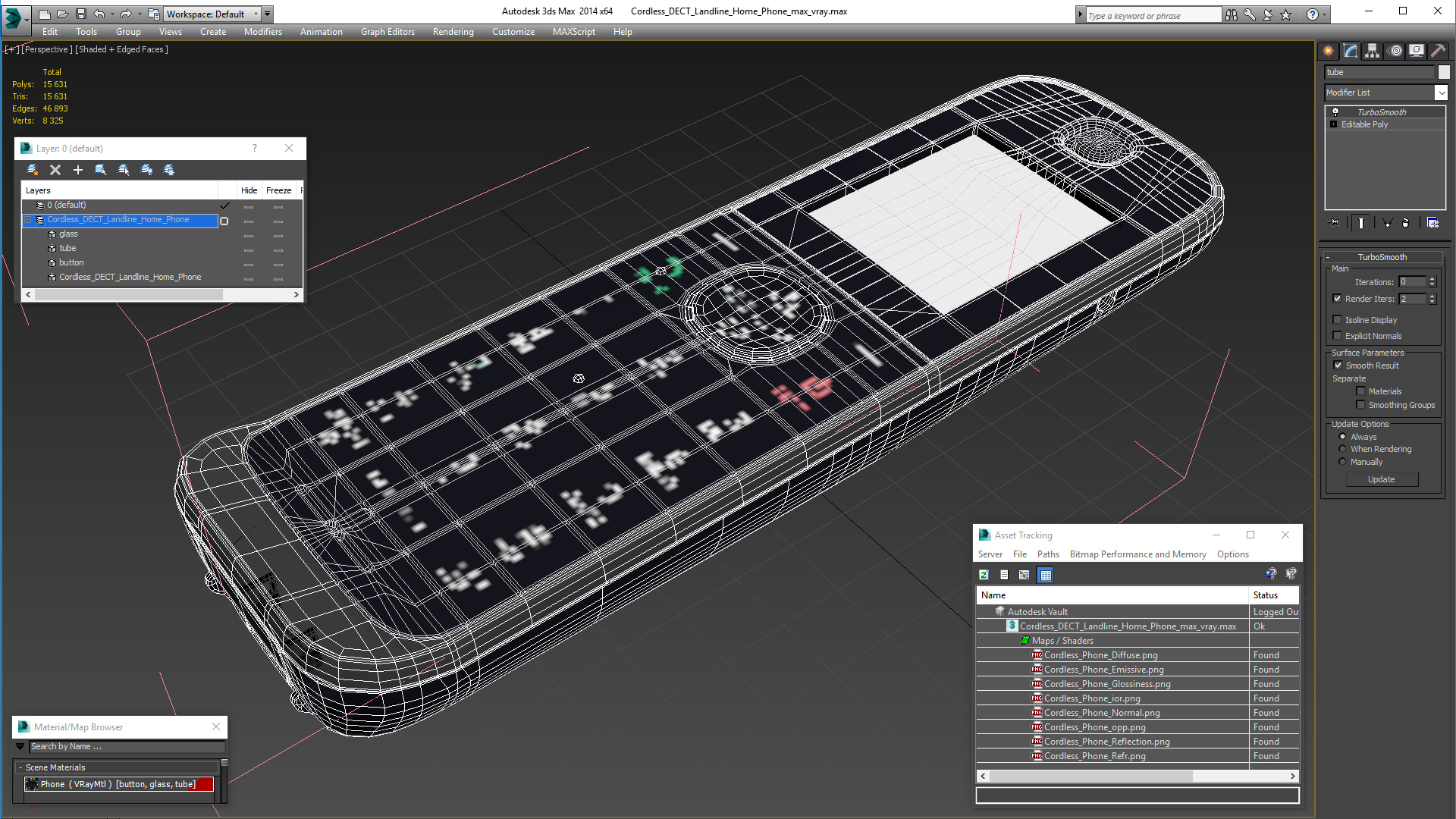3D Cordless DECT Landline Home Phone model