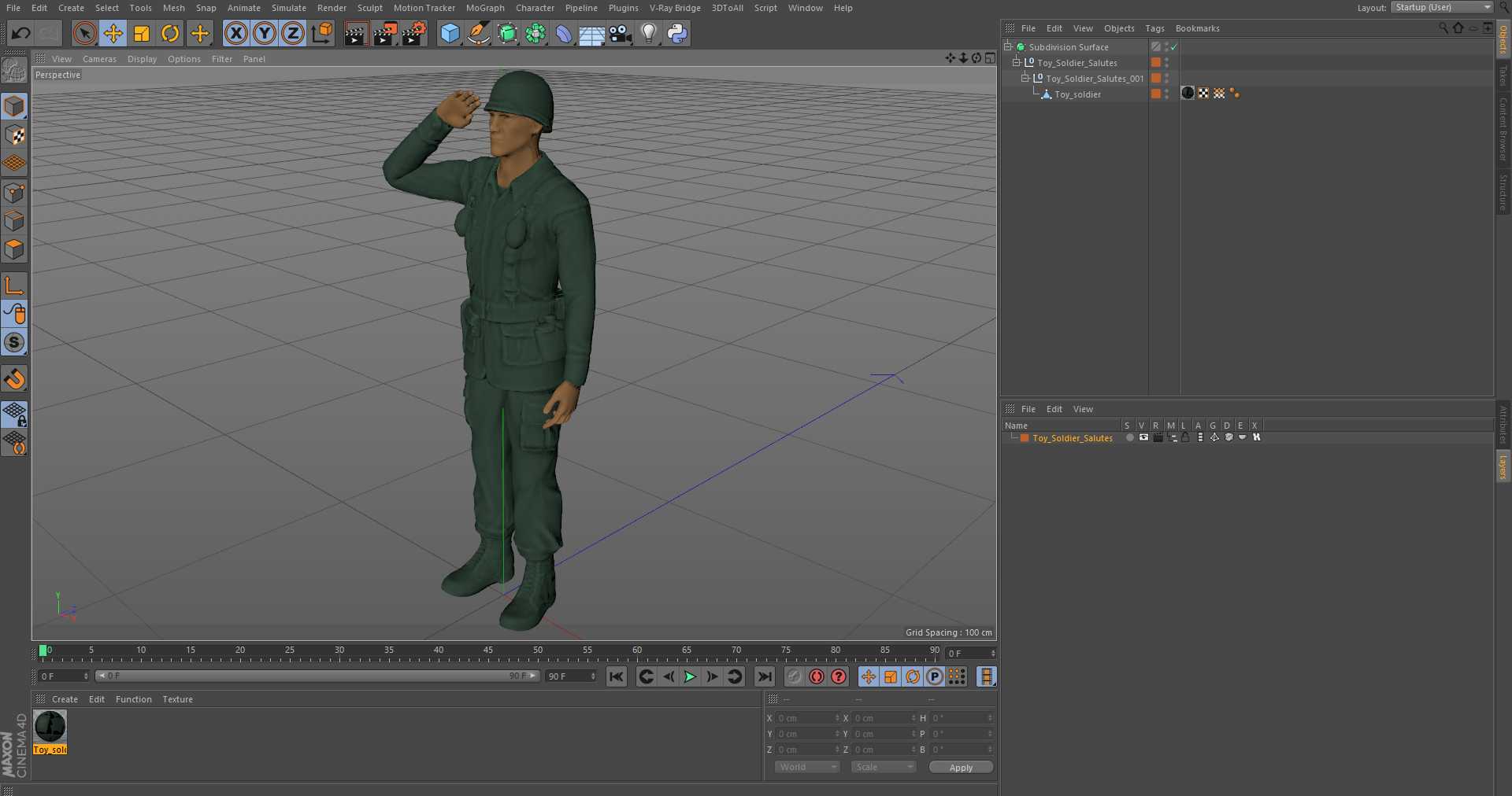 Toy Soldier Salutes 3D model