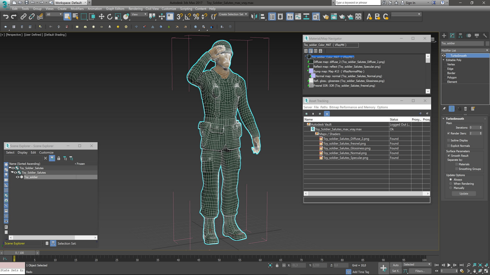 Toy Soldier Salutes 3D model