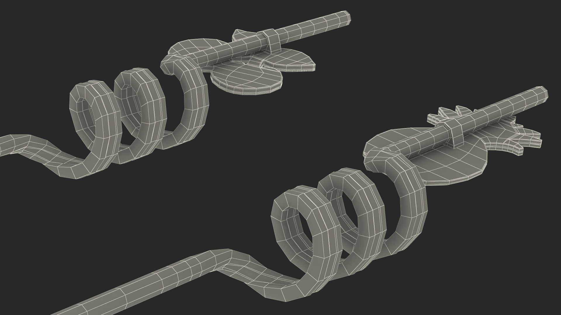 Red Plastic Straws with Fruit Tags 3D model