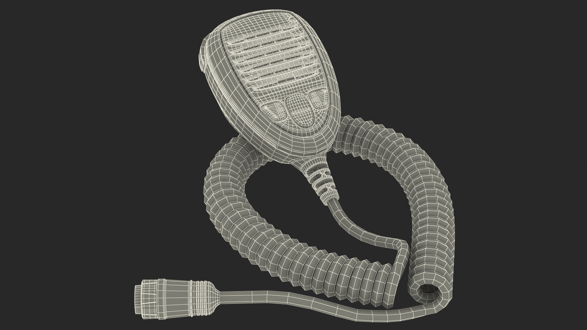 3D model Icom HM205B Speaker Microphone