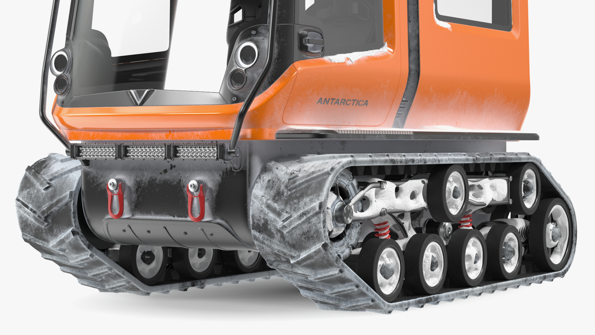 Polar Venturi Vehicle Snowy Simple Interior Rigged for Maya 3D model