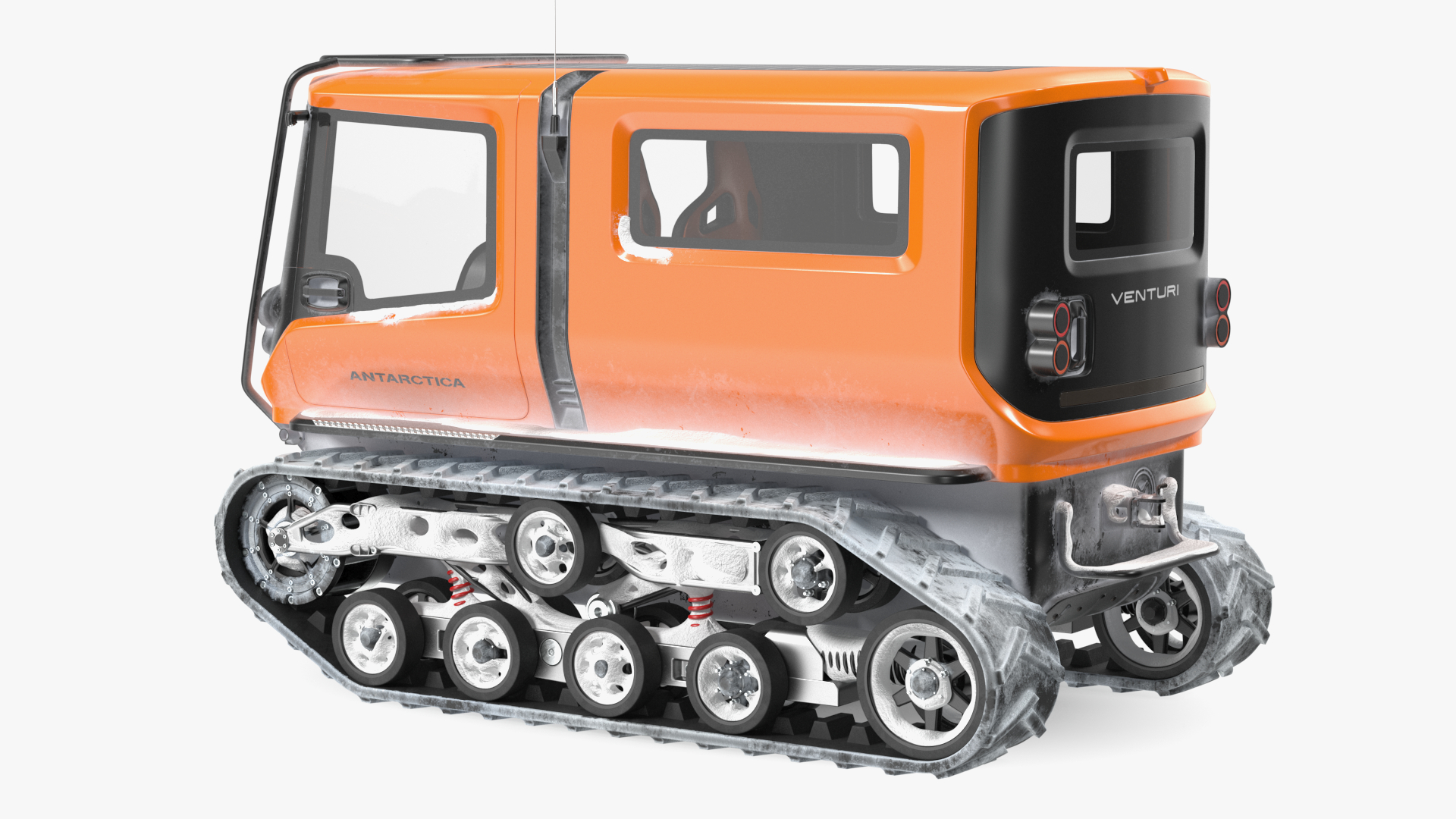 Polar Venturi Vehicle Snowy Simple Interior Rigged for Maya 3D model