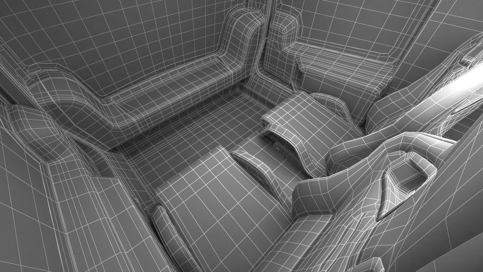 Polar Venturi Vehicle Snowy Simple Interior Rigged for Maya 3D model