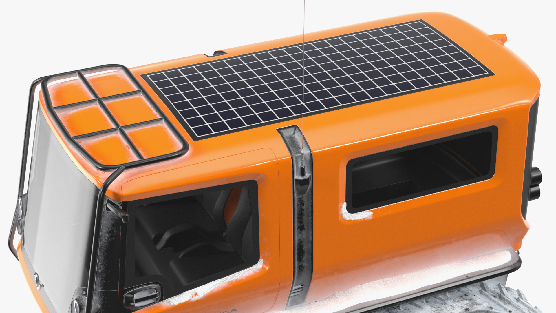 Polar Venturi Vehicle Snowy Simple Interior Rigged for Maya 3D model