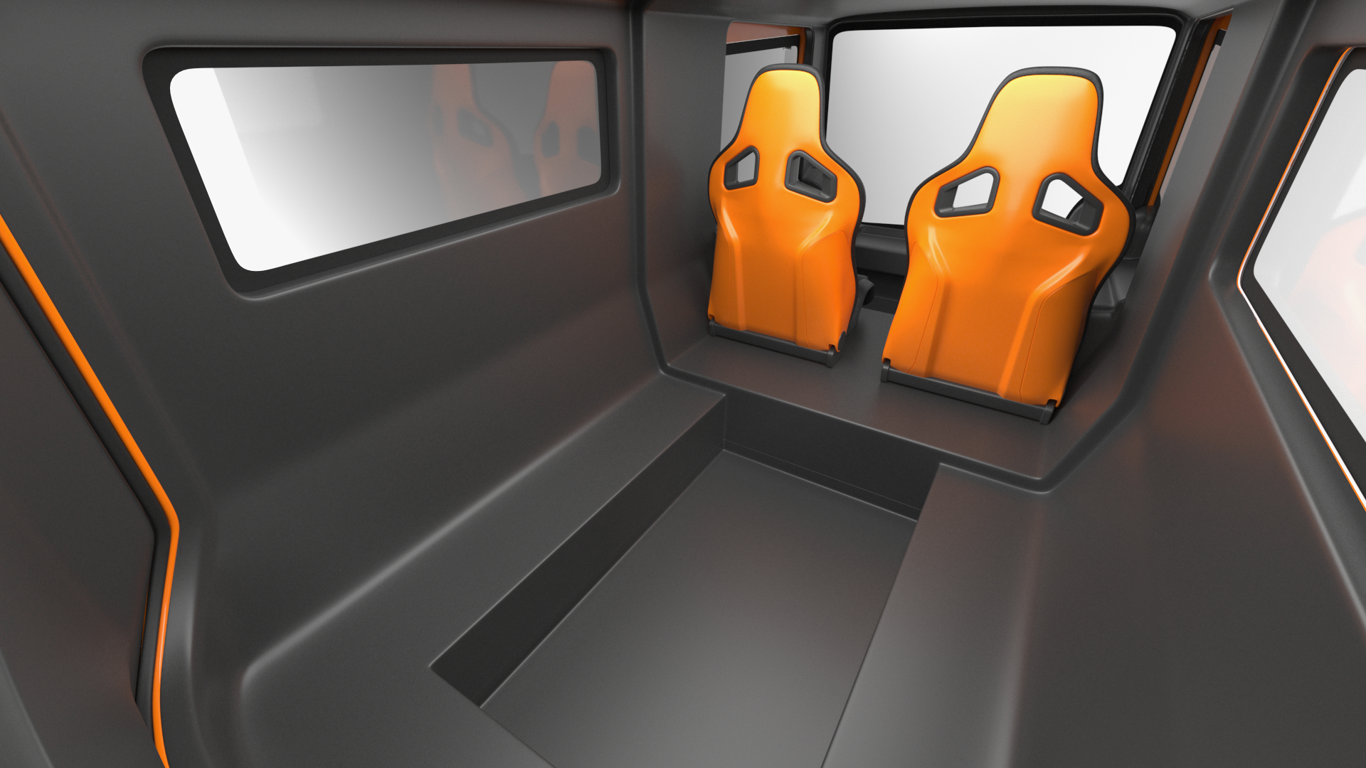 Polar Venturi Vehicle Snowy Simple Interior Rigged for Maya 3D model