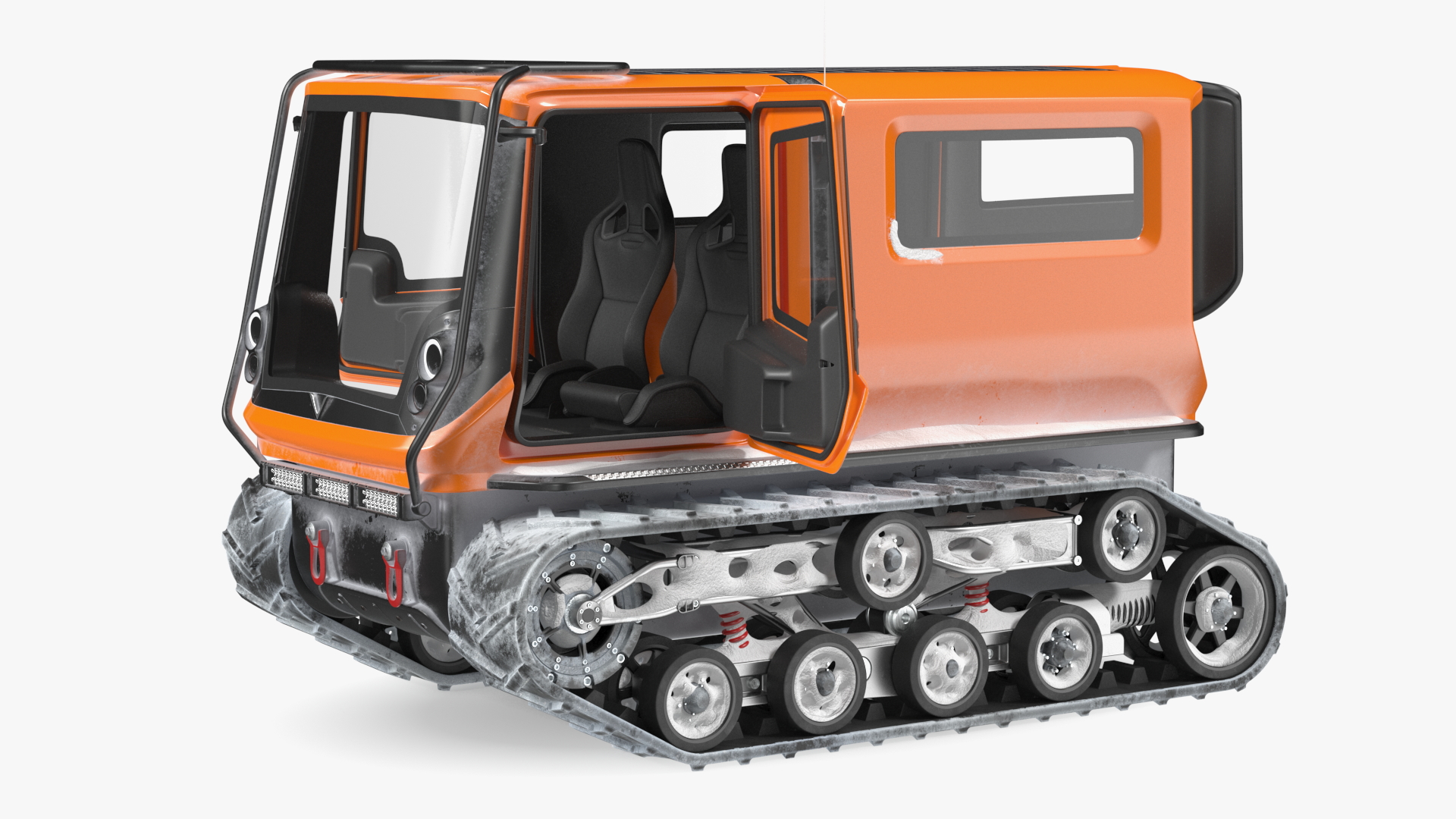Polar Venturi Vehicle Snowy Simple Interior Rigged for Maya 3D model