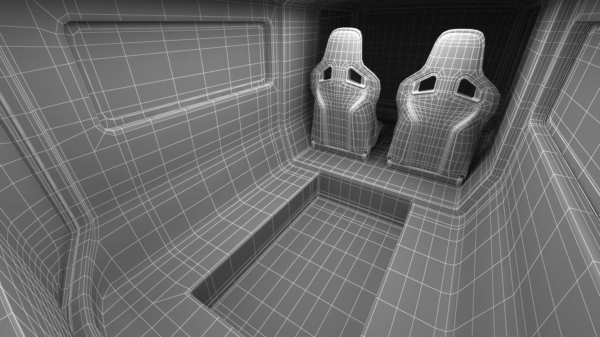 Polar Venturi Vehicle Snowy Simple Interior Rigged for Maya 3D model