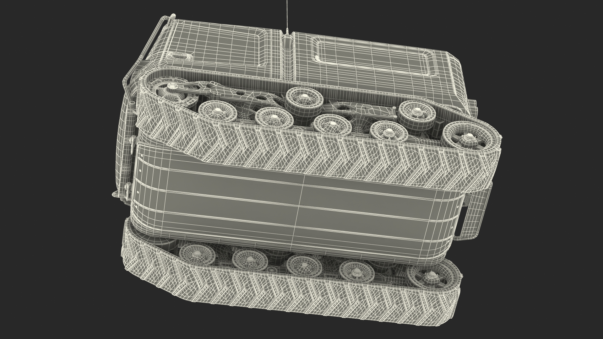 Polar Venturi Vehicle Snowy Simple Interior Rigged for Maya 3D model