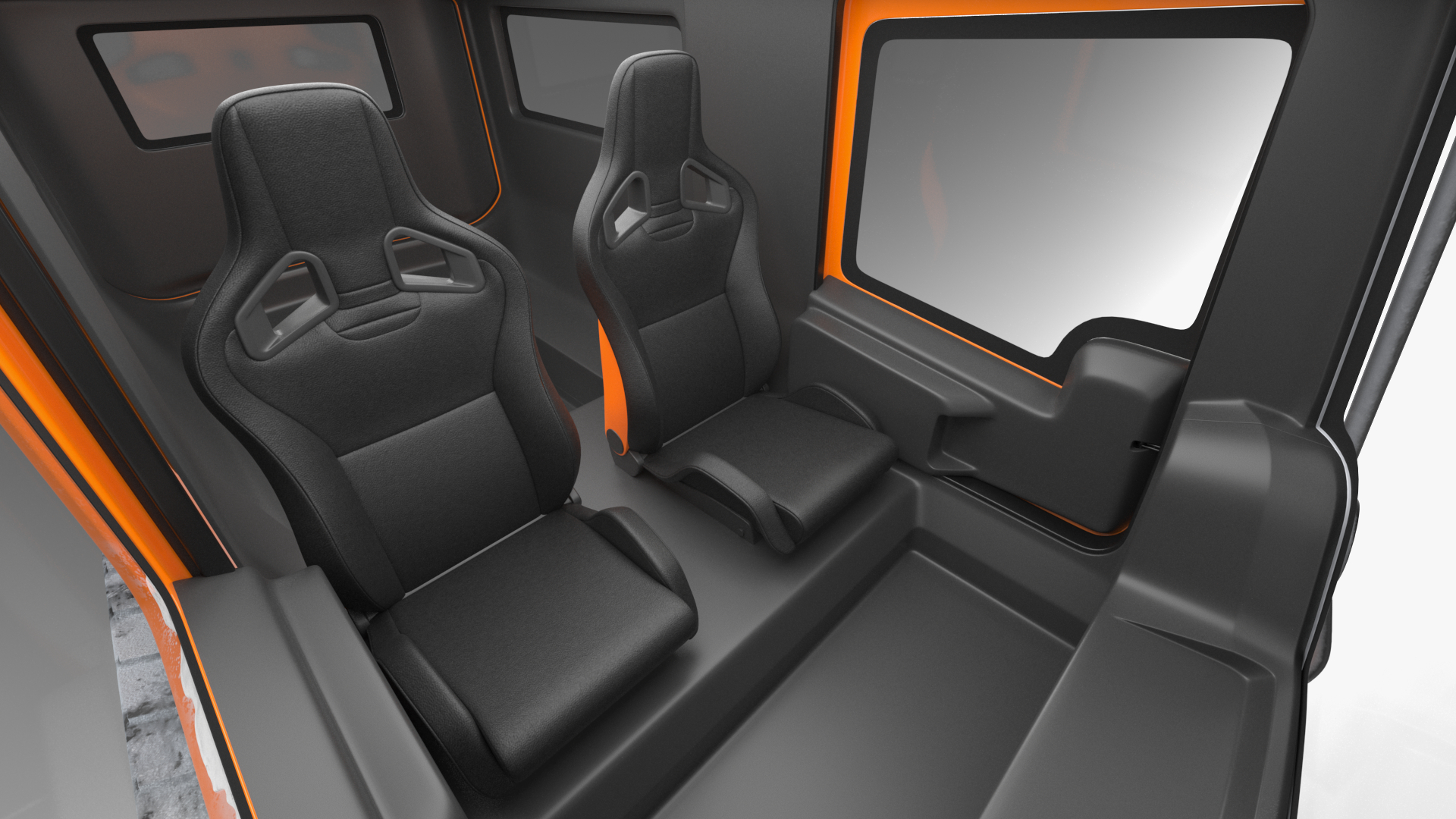 Polar Venturi Vehicle Snowy Simple Interior Rigged for Maya 3D model