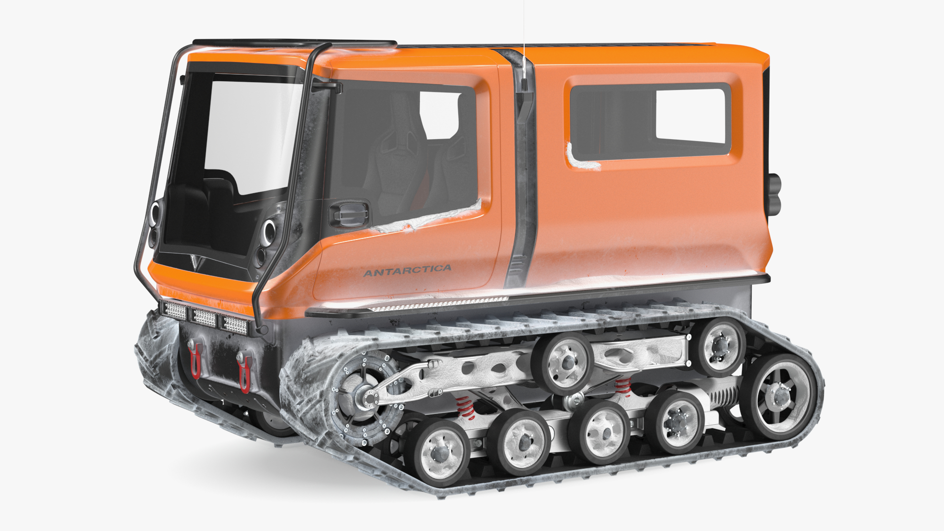 Polar Venturi Vehicle Snowy Simple Interior Rigged for Maya 3D model