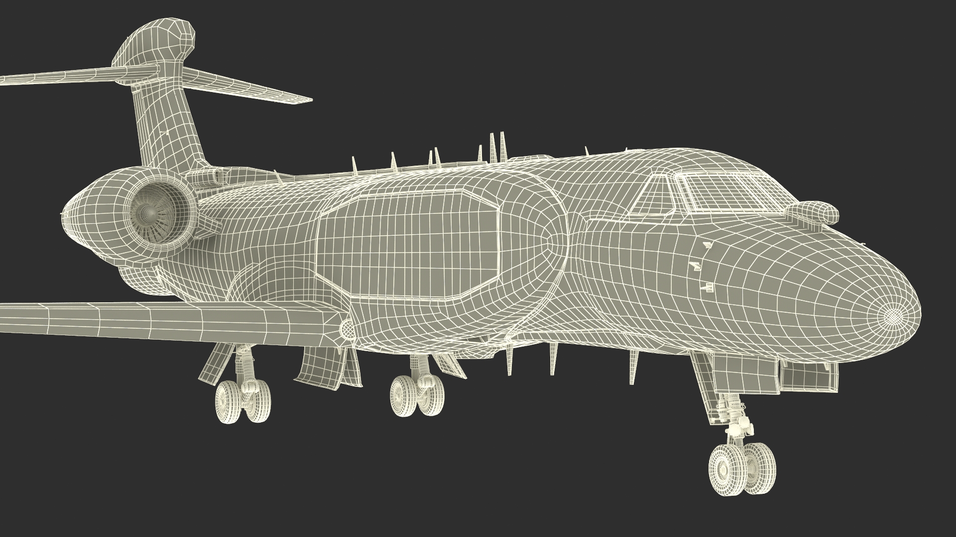 3D model CAEW G550 Green in Takeoff Position