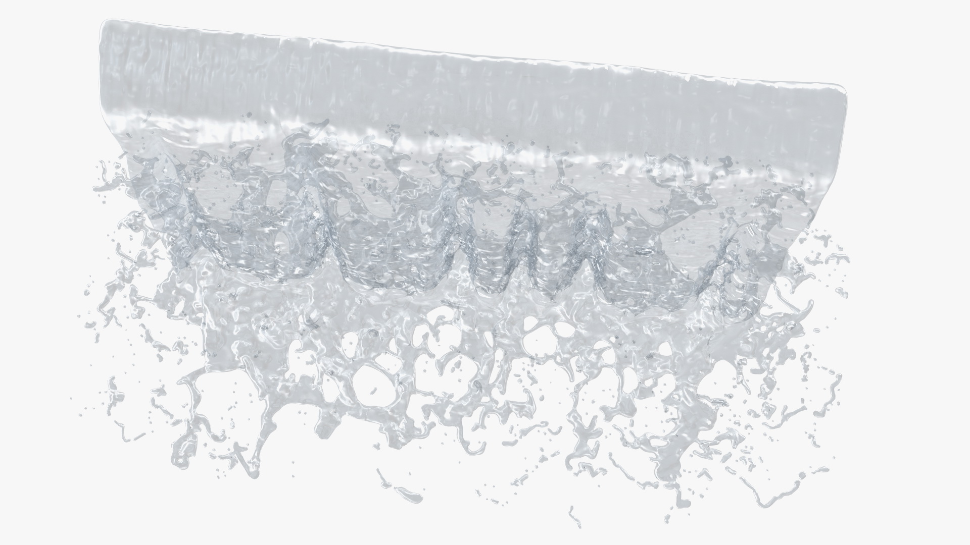 3D Falling Water Small Stream