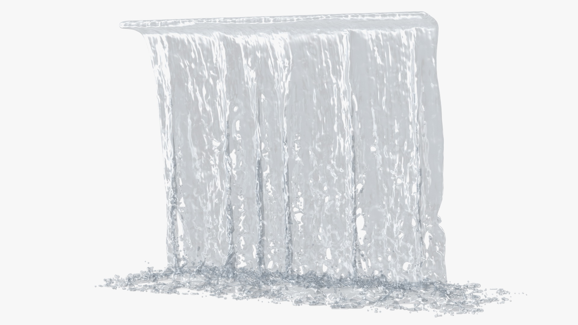 3D Falling Water Small Stream