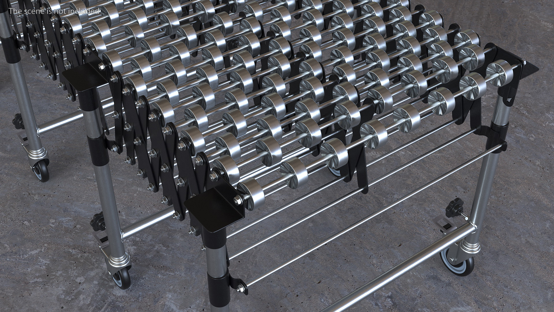 Folding Telescopic Roller Rigged 3D