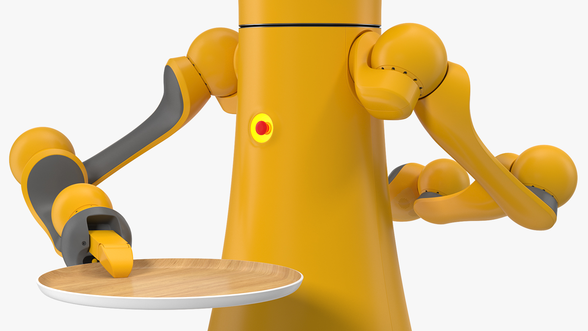 3D model Service Robot with Wooden Tray