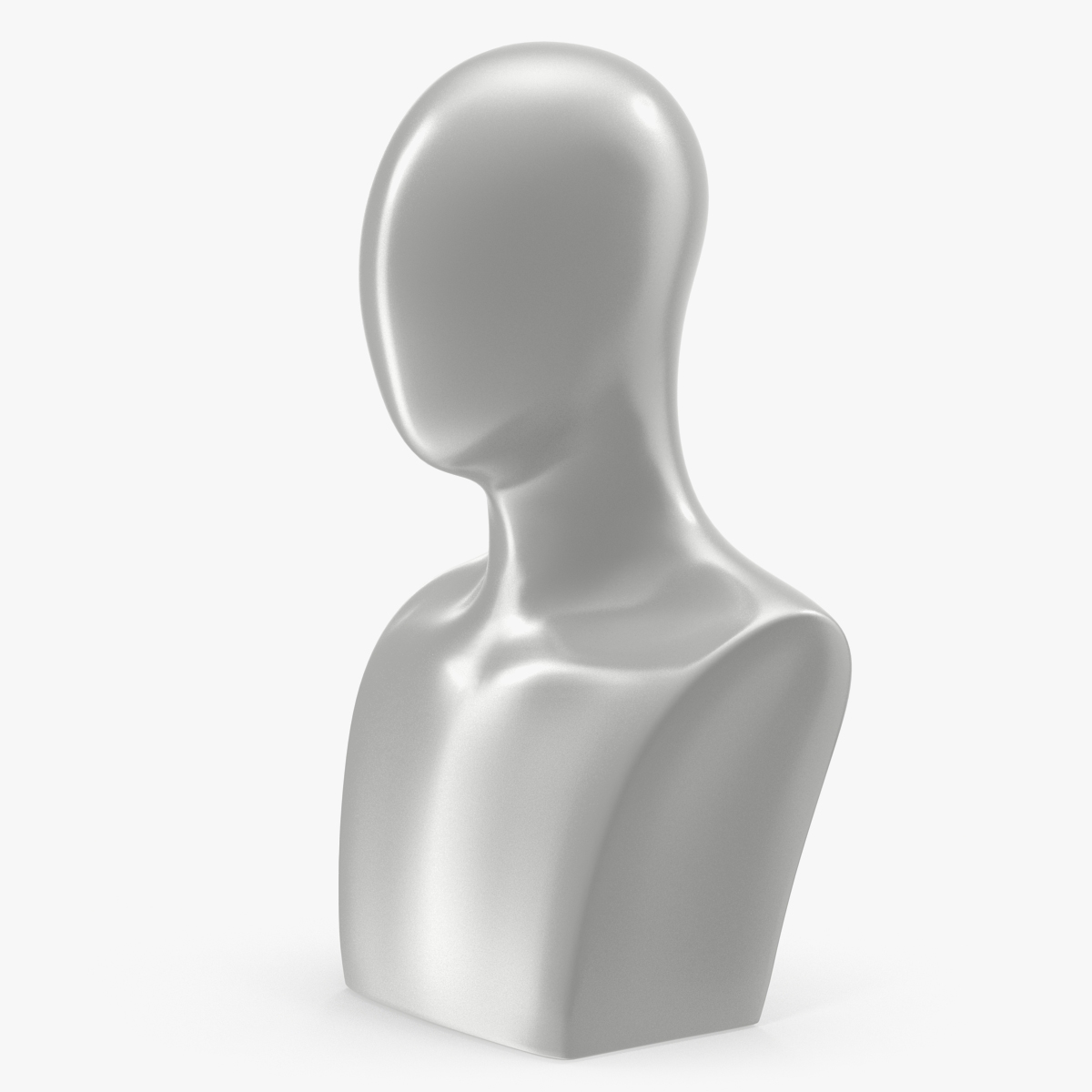 White Egghead Male Display Head, view 4