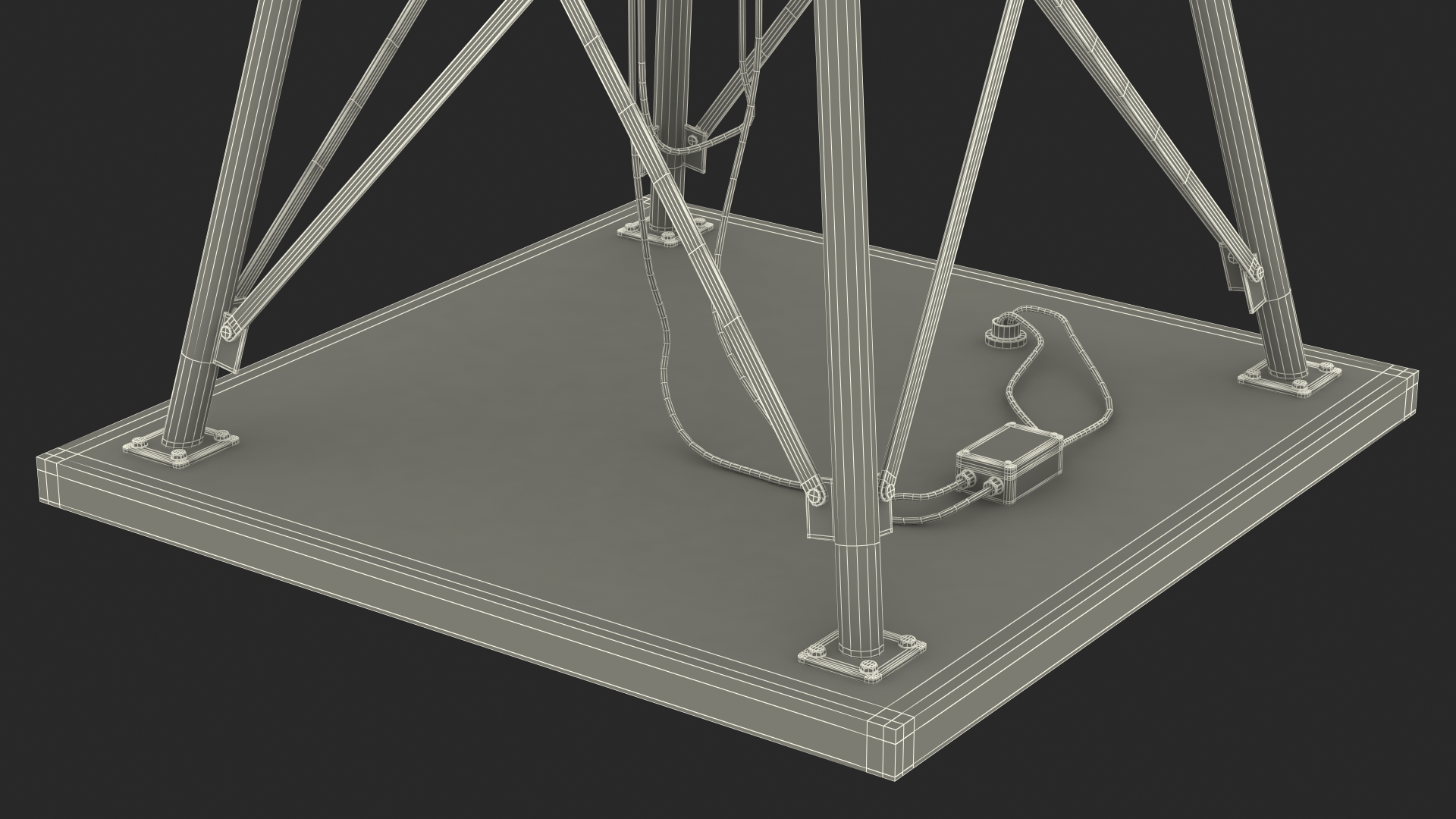 VTS Radio Direction Finder Antenna 3D model