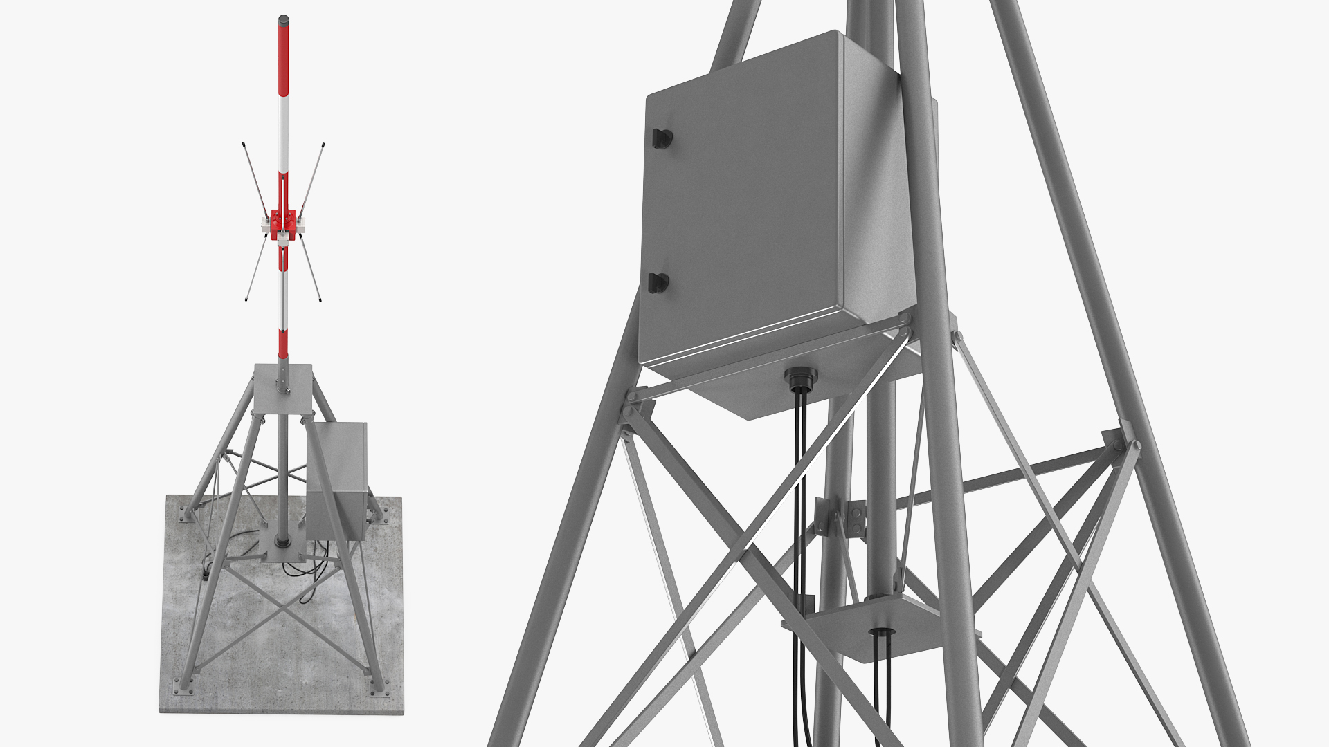 VTS Radio Direction Finder Antenna 3D model