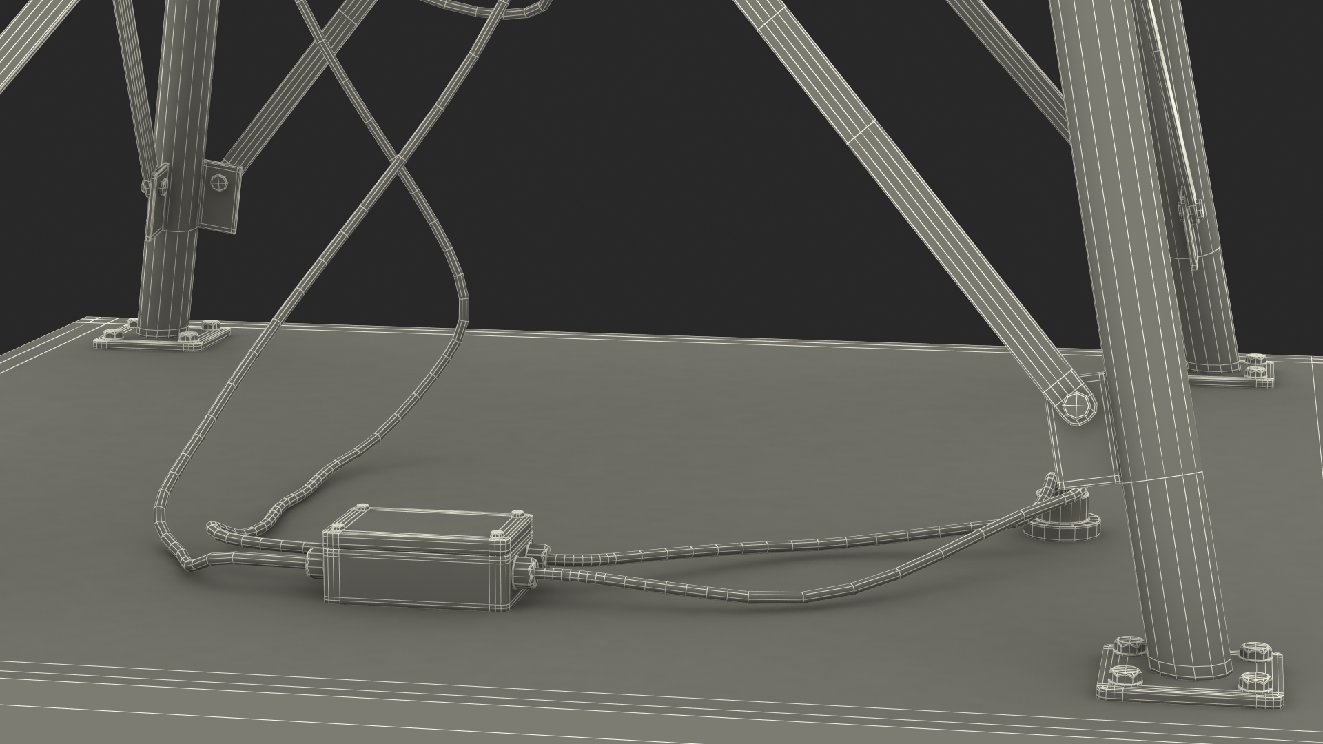 VTS Radio Direction Finder Antenna 3D model