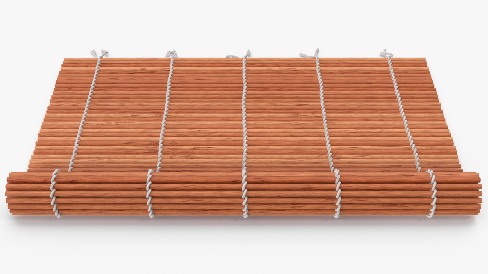3D Bamboo Sushi Mat Half Rolled model