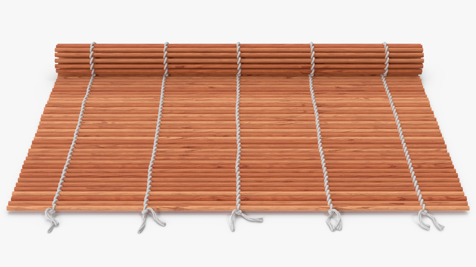3D Bamboo Sushi Mat Half Rolled model