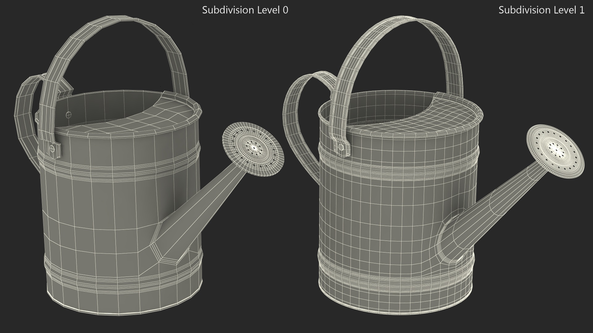 3D Metal Watering Can model