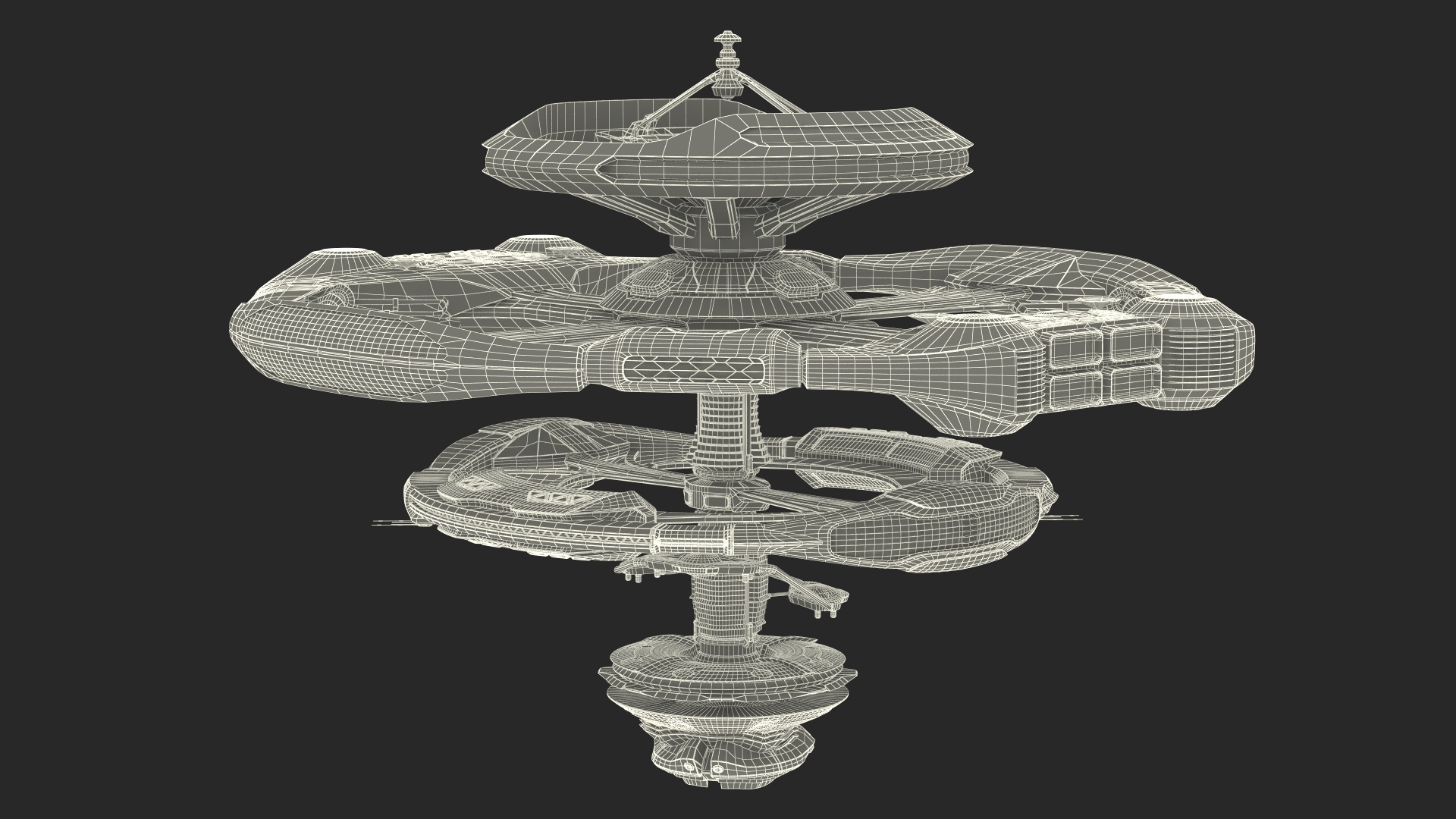 3D model Sci Fi Space Station