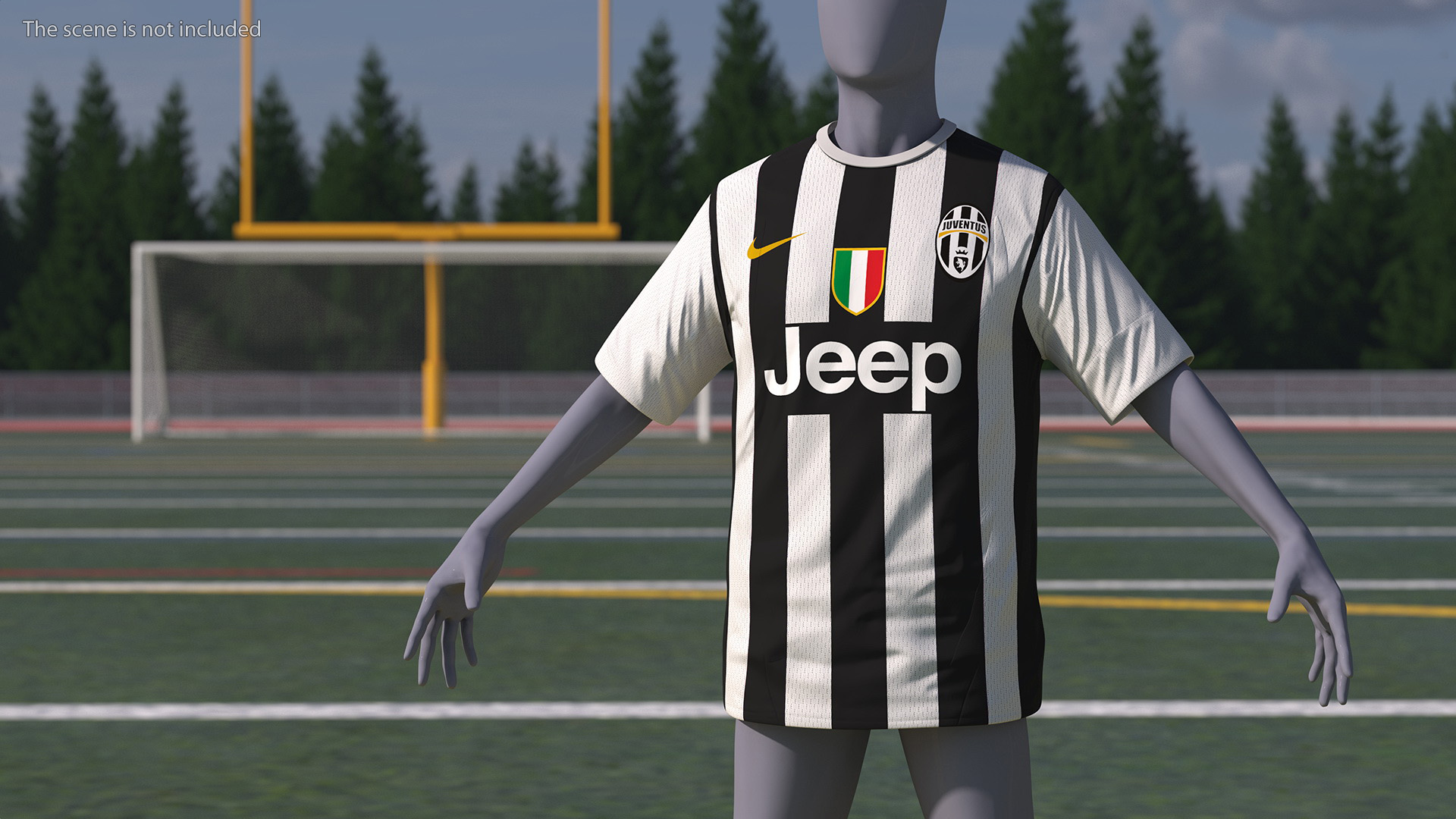 Football Club Jersey with Brand Logos 3D