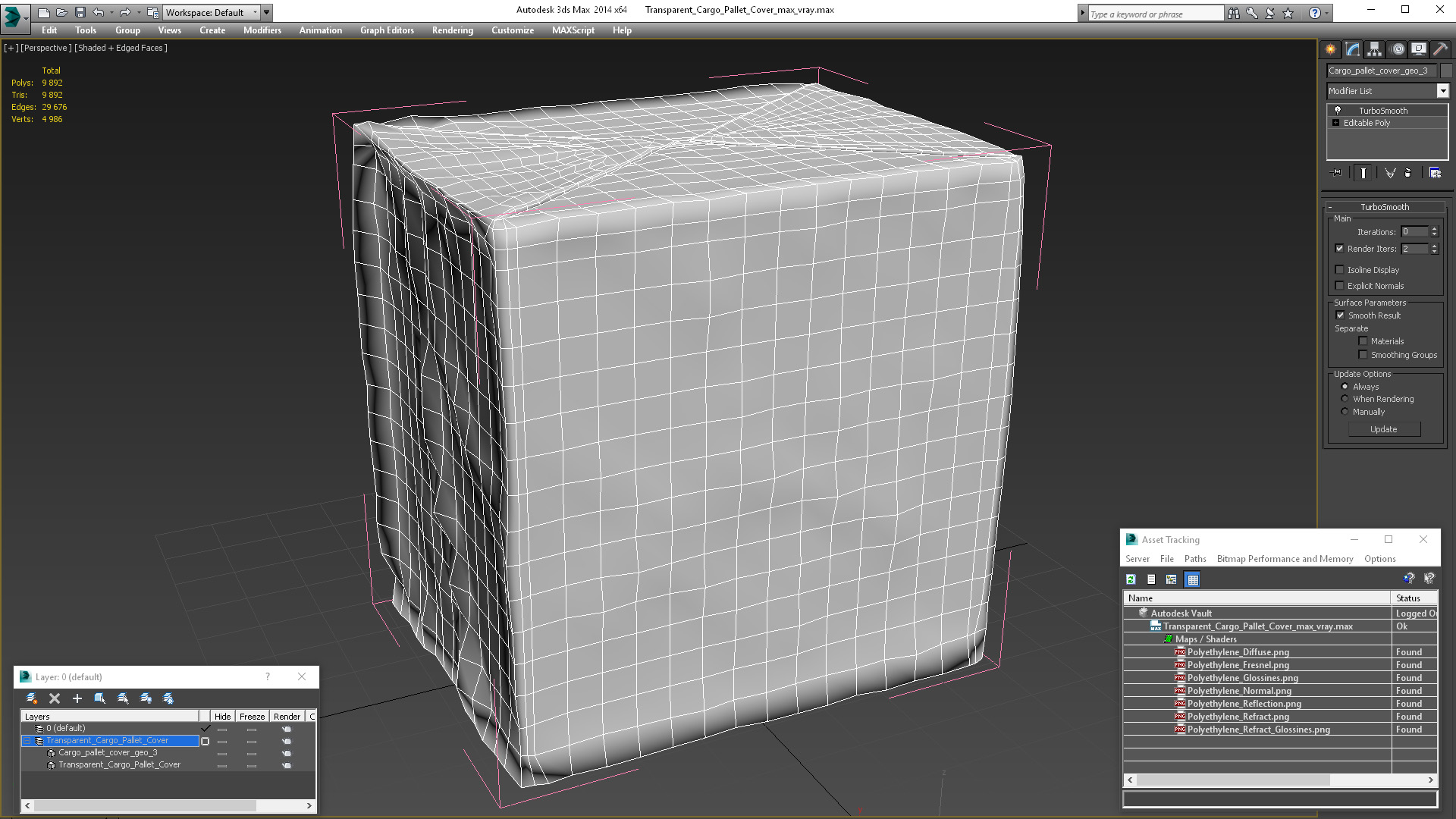 3D model Transparent Cargo Pallet Cover