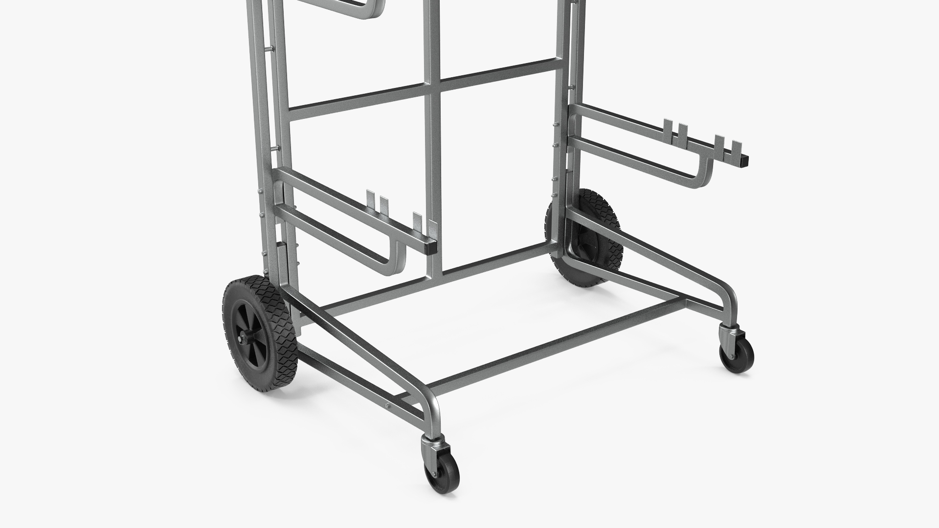 3D model Triple Bin Recycling Cart
