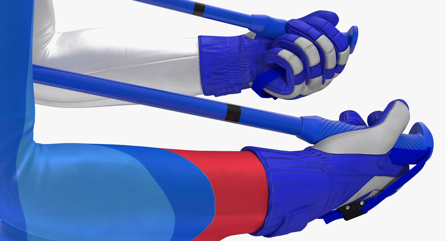 3D model Male Skier Generic Rigged