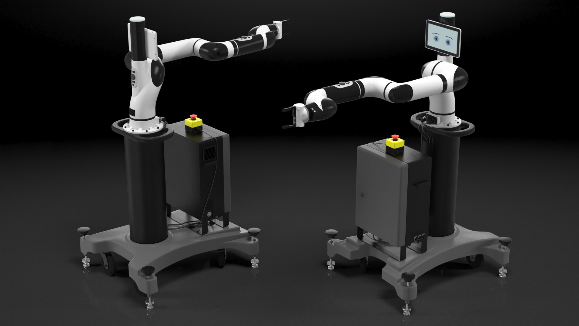 Collaborative Robot with Mobile Pedestal Rigged 3D