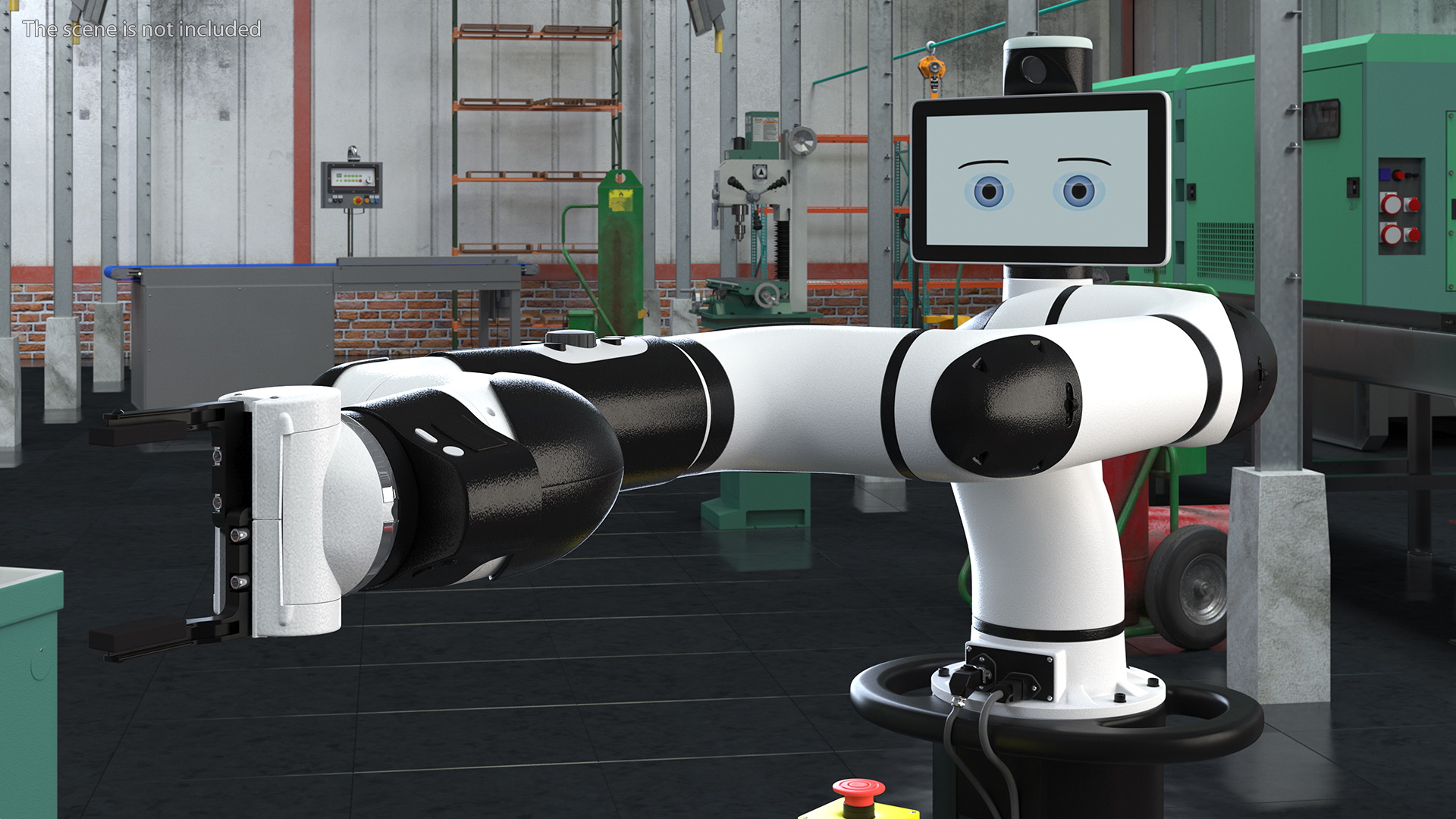 Collaborative Robot with Mobile Pedestal Rigged 3D