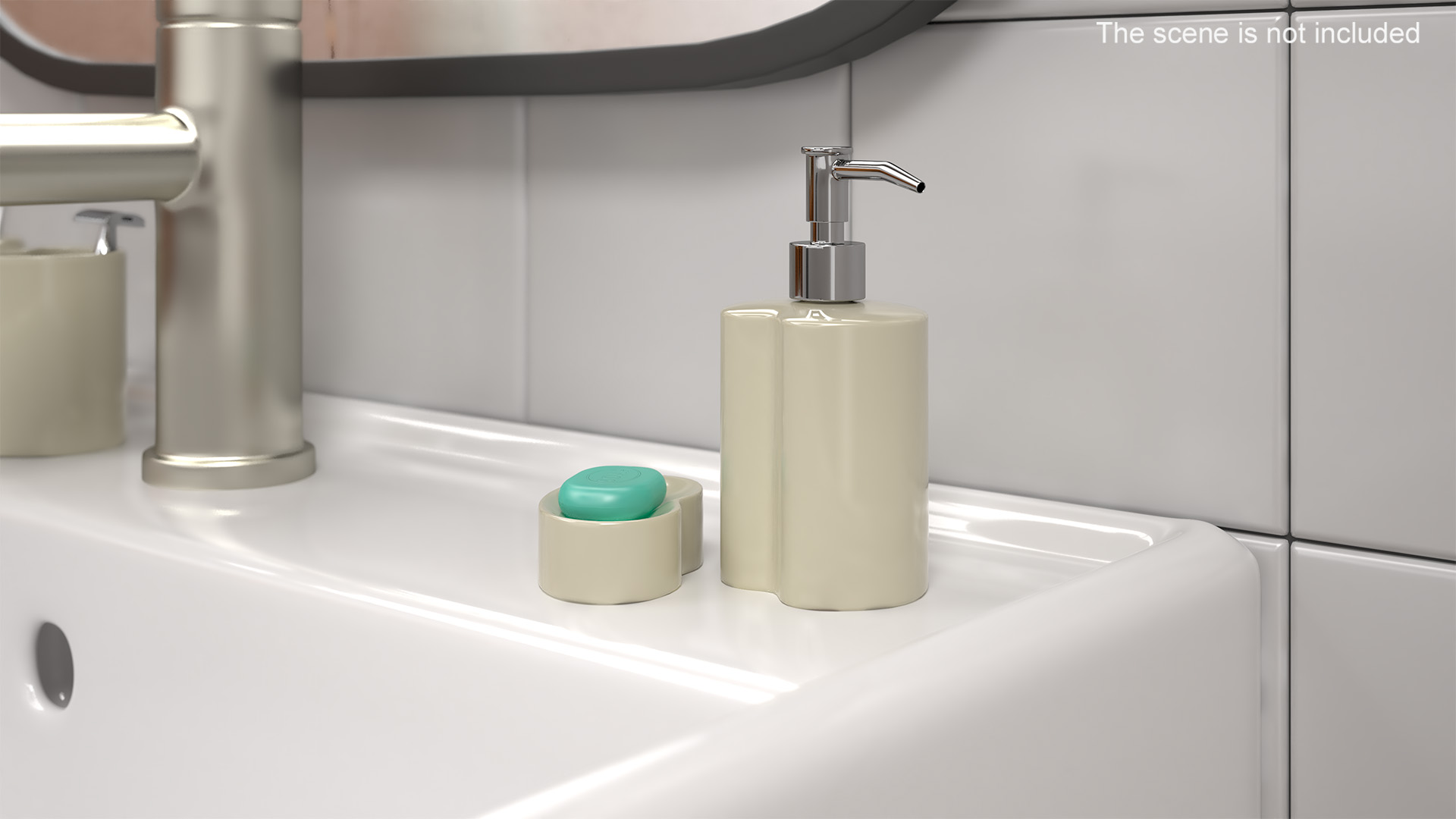 Bathroom Accessory Set with Soap Dispenser 3D