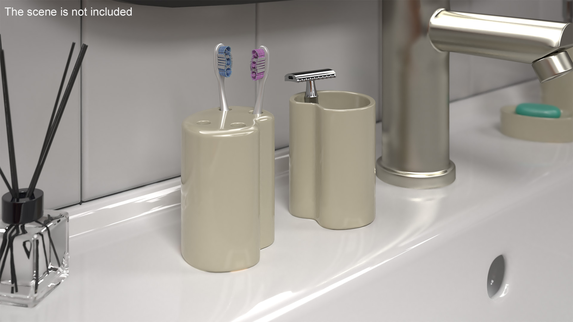 Bathroom Accessory Set with Soap Dispenser 3D
