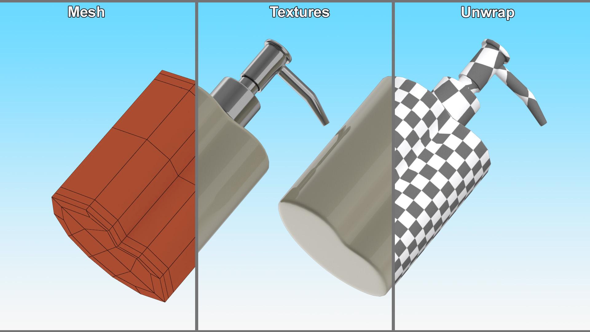 Bathroom Accessory Set with Soap Dispenser 3D