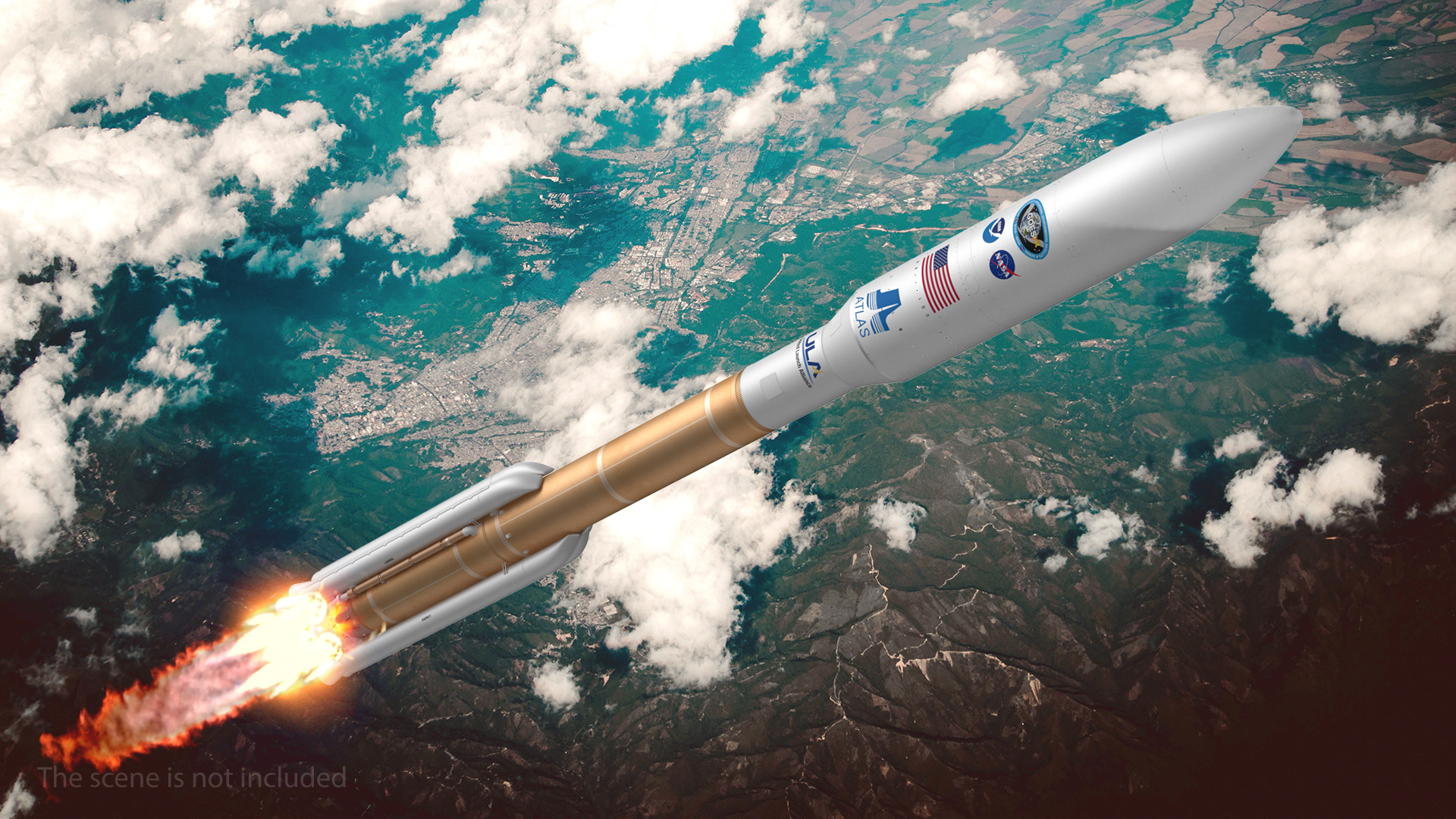 Atlas 500 Series Expendable Launch Vehicle 3D