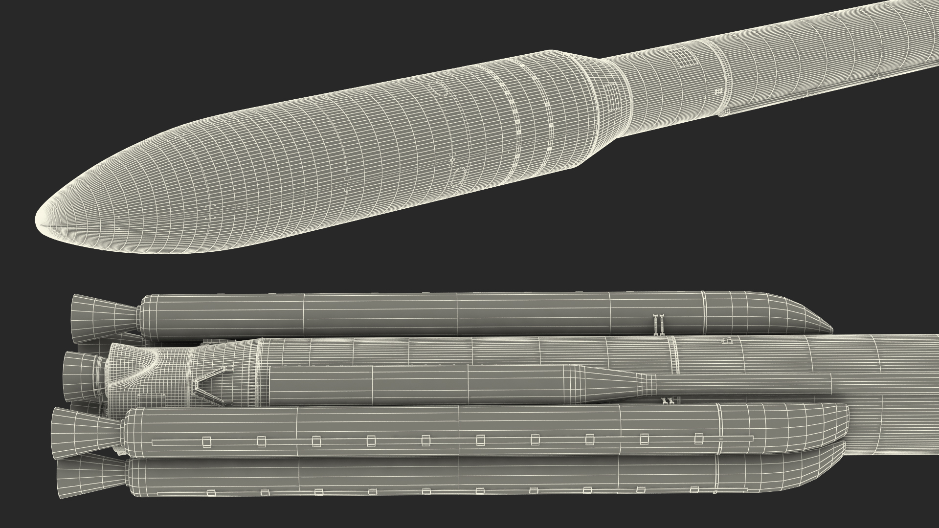 Atlas 500 Series Expendable Launch Vehicle 3D